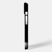 Witte Vlinders die Gloeien Zwarte iPhone Hoes (Achterkant / Links)