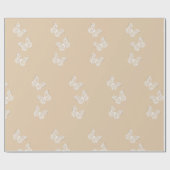 Witte Vlinders – Elegante Natuurlijke Inspiratie Cadeaupapier (Vlak)