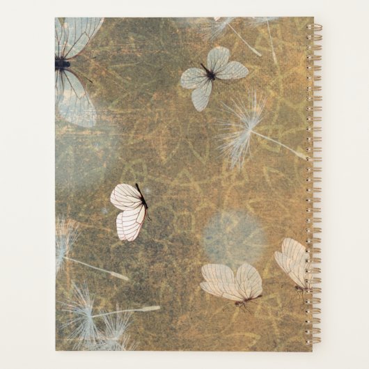 witte vlinders en vliegende duiven planner (Achterkant)