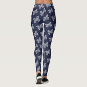 Witte vlinders patroon leggings (Achterkant)