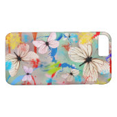 Witte vlinders Verf de Drijvende schijven en de Sl Case-Mate iPhone Case (Achterkant (Horizontaal))