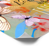 Witte vlinders Verf de Drijvende schijven en de Sl Poster (Hoek)