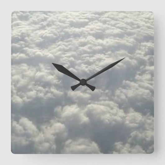 WITTE VLOEIBARE KLEUTEN VIERKANTE KLOK (Voorkant)