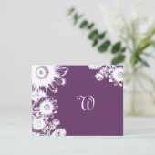 Witte  Vloerbruiloft RSVP-Kaart Kaart (Staand voorkant)