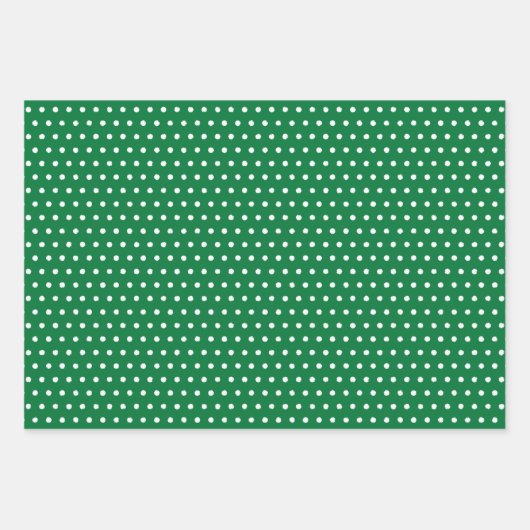 witte vlootsdots Chevron stripes op groen Inpakpapier Vel (Voorkant)