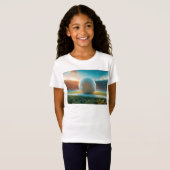 Witte voetbal in arena t-shirt (Voorkant volledig)