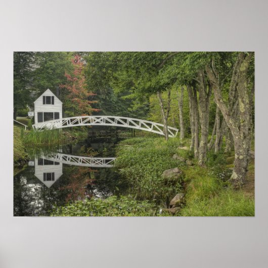 Witte voetbrug, Somesville, Mount Desert Poster (Voorkant)