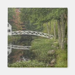Witte voetgangersbrug, Somesville, Mount Desert Magneet