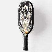 Witte vogel gepersonaliseerde pickleball paddle (Links)