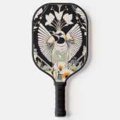 Witte vogel gepersonaliseerde pickleball paddle (Voorkant)