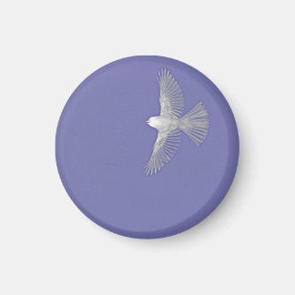 Witte vogel in vlucht magneet