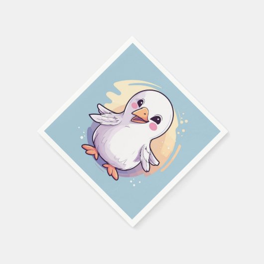 witte vogel servet (Hoek)