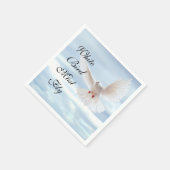 Witte vogel servet (Hoek)