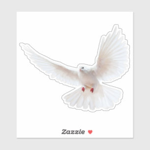 Witte vogel sticker