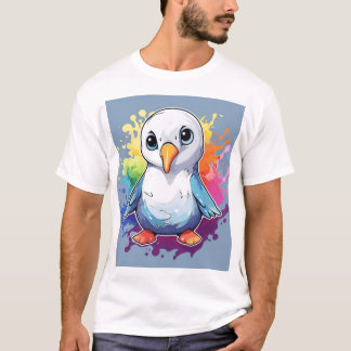 Witte vogel t-shirt