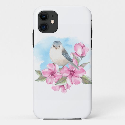 Witte vogel. Waterverf lente Case-Mate iPhone Case (Achterkant)