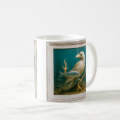 Witte vogelbeeldje koffiemok (Voorkant rechts)