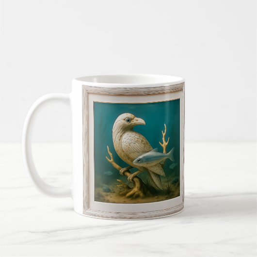 Witte vogelbeeldje koffiemok (Links)
