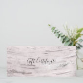 Witte vogelboom Rustige Cadeaubon (Staand voorkant)