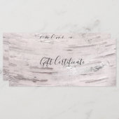 Witte vogelboom Rustige Cadeaubon (Voorkant / Achterkant)