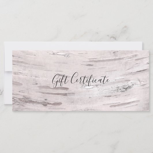 Witte vogelboom Rustige Cadeaubon (Voorkant)