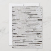 Witte vogelboom, rustige landtrouwreceptie kaart (Achterkant)