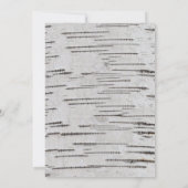 Witte vogelboom, rustige landtrouwreceptie kaart (Achterkant)