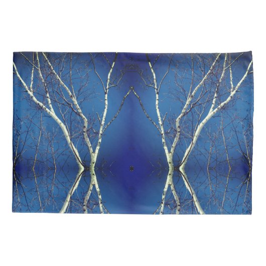 Witte vogelboom tegen blauwe hemel Abstract Kussensloop (Achterkant)