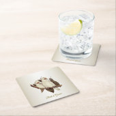 Witte vogelpapieren Onderzetter (Insitu)