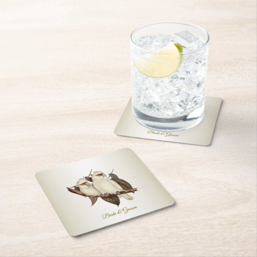 Witte vogelpapieren Onderzetter (Insitu)