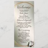 Witte vogels Cockatau Green Leaves Programmakaart (Voorkant)