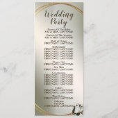 Witte vogels Cockatau Green Leaves Programmakaart (Achterkant)