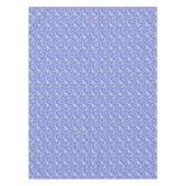 Witte vogels en bloemen op blauw tafelkleed (Voorkant)