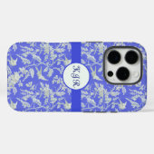  witte vogels en bloemen op violet Case-Mate iPhone case (Achterkant (horizontaal))