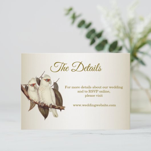 Witte Vogels Enclosure Kaart (Staand voorkant)