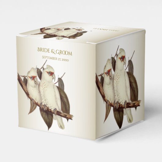 Witte Vogels Favor Box Bedankdoosjes (Voorkant Zijde)