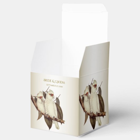 Witte Vogels Favor Box Bedankdoosjes (Geopend)