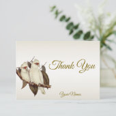 Witte vogels Hartelijk dank Bedankkaart (Staand voorkant)