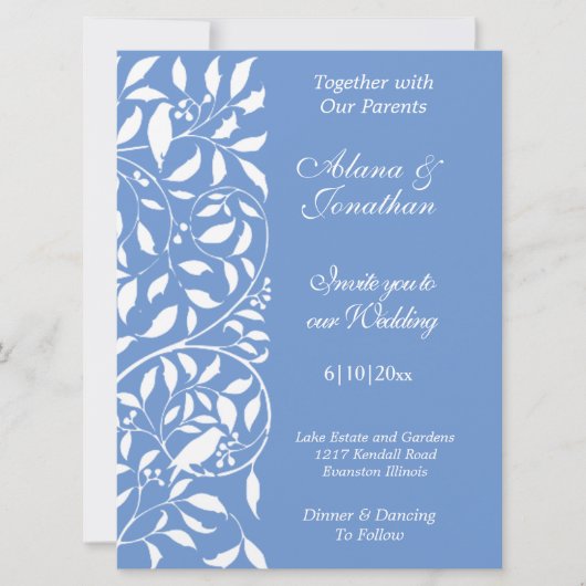 Witte vogels in boom Huwelijk  Kaart (Voorkant)