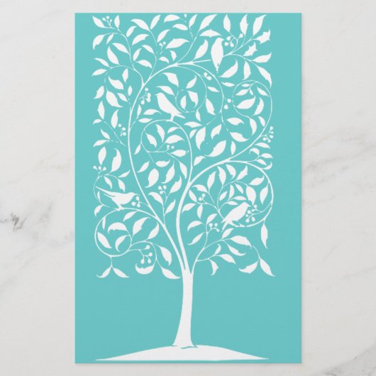 Witte vogels in de boom (Voorkant)