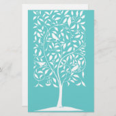 Witte vogels in de boom (Voorkant / Achterkant)