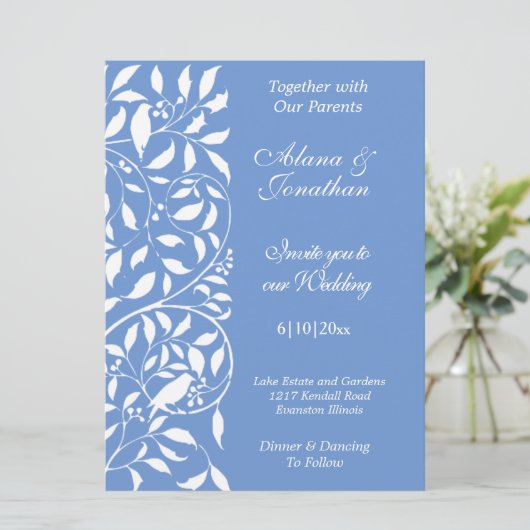 Witte vogels in het bruiloft kaart (Staand voorkant)