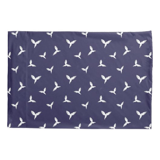 Witte vogels. kussensloop (Achterkant)