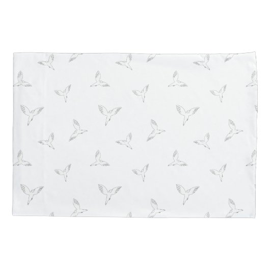 Witte vogels. kussensloop (Achterkant)