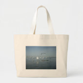 Witte vogels met hakuna matata.JPG Grote Tote Bag (Voorkant)