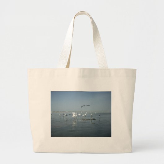 Witte vogels met hakuna matata.JPG Grote Tote Bag (Voorkant)