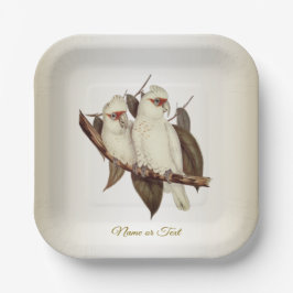 Witte Vogels Papieren Bord