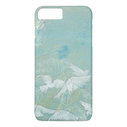 Witte vogels vliegen door de blauwe hemel Case-Mate iPhone case (Achterkant)