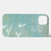 Witte vogels vliegen door de blauwe hemel Case-Mate iPhone case (Achterkant (horizontaal))