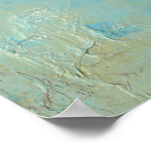 Witte vogels vliegen door de blauwe hemel poster (Hoek)